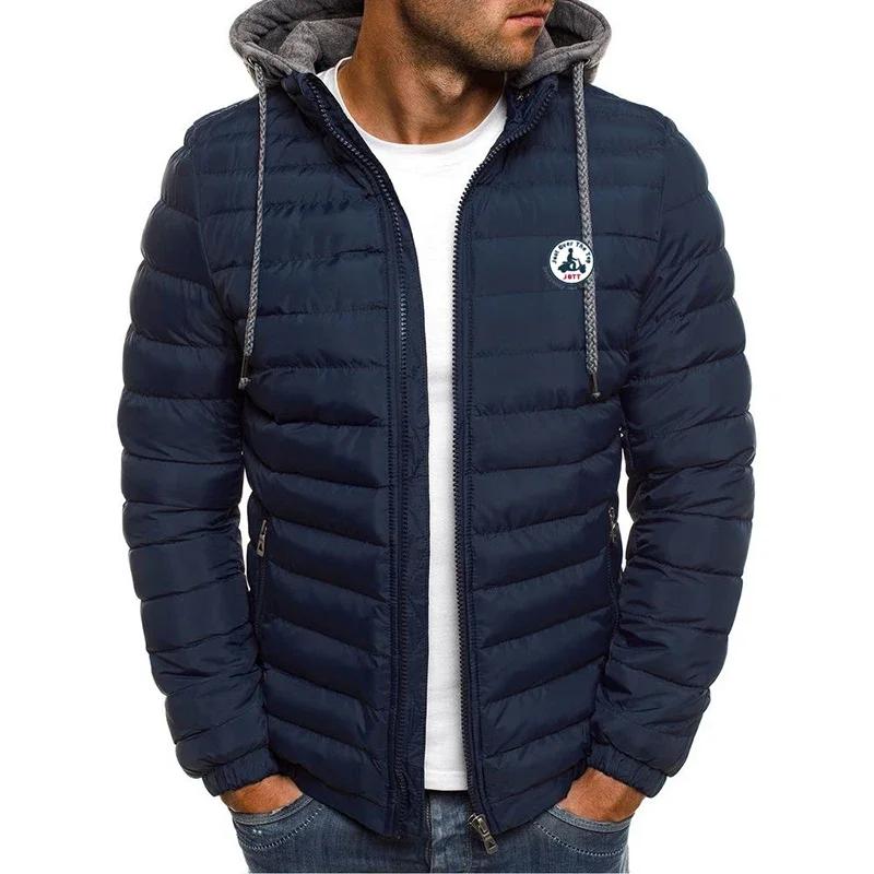 JOTT 남성용 재킷, 가을 및 겨울 재킷, 스포츠 및 레저 의류, 후드 면 재킷, 경량 겨울 다운 재킷